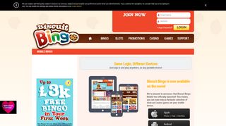 Biscuit Bingo - Bite-Size Mobile Bingo - £15 Free - No Download ...