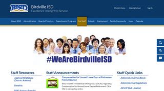 For Staff / Homepage - Birdville ISD