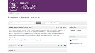 I can't login to Blackboard - what do I do? - AskUs - Bishop ...