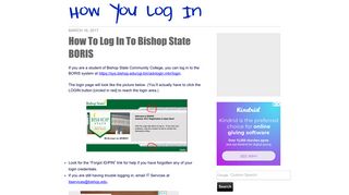 How To Log In To Bishop State BORIS