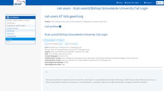 cat-users - [[cat-users]] Bishop Grosseteste University Cat Login - arc