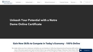 University of Notre Dame Executive Education Online Programs