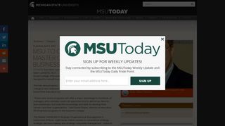 MSU to offer online master certificates in business | MSUToday ...
