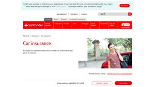Car Insurance - Car Insurance Quotes - Santander UK
