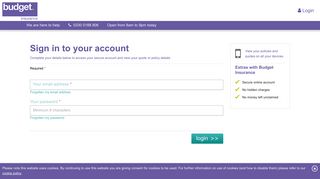 Sign in to your account - retrieve a quote - Budget Insurance