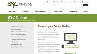 Becoming an Online Student | Bismarck State College