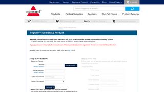 Product Registration | Register Your BISSELL® Product