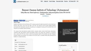 Bannari Amman Institute of Technology (Autonomous) - MyKlassRoom