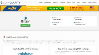 Bitair - Price, Wallets & Where To Buy in 2018 - Coin Clarity