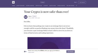 Your Crypto is now safer than ever! – Bitbns – Medium