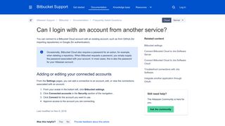 Can I login with an account from another service? - Atlassian ...