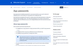 App passwords - Atlassian Documentation