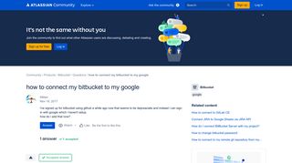 Solved: how to connect my bitbucket to my google