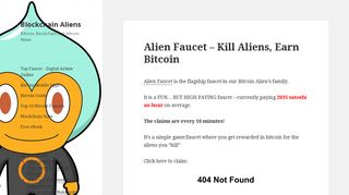 Alien Faucet – Kill Aliens, Earn Bitcoin | Blockchain Aliens