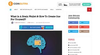 What Is A Brain Wallet & How To Create One For Yourself? - CoinSutra