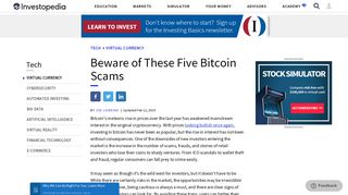 Beware of These Five Bitcoin Scams - Investopedia