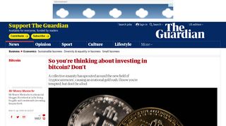 So you're thinking about investing in bitcoin? Don't | Technology | The ...