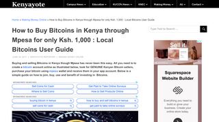 How to Buy Bitcoins in Kenya through Mpesa for only Ksh. 1,000 ...