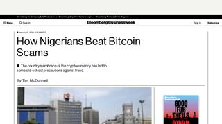 How Nigerians Beat Bitcoin Scams - Bloomberg