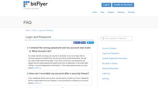 Login and Password - FAQ | bitFlyer | Bitcoin Marketplace