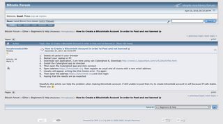 How to Create a Bitcointalk Account In order to Post and not banned ip