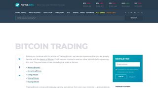 Bitcoin Trading | How to Start Bitcoin Trading - NewsBTC