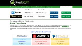 Scam Broker Investigator • Bitcoins Wealth Login