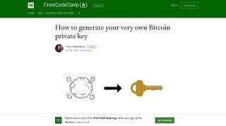 How to generate your very own Bitcoin private key – freeCodeCamp.org