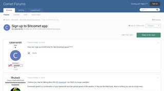 Sign up to Bitcomet app - BitComet General Discussion - Comet Forums