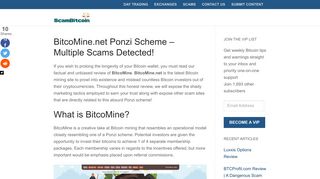 BitcoMine.net Ponzi Scheme - Multiple Scams Detected! - Scam Bitcoin