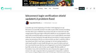 bitconnect login verification shield update#13 problem fixed — Steemit