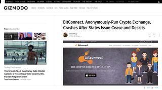 BitConnect, Anonymously-Run Crypto Exchange, Crashes After States ...