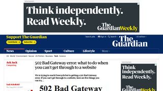 502 Bad Gateway error: what to do when you can't get through to a ...