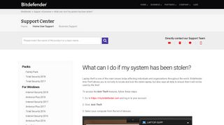 What can I do if my system has been stolen? - Bitdefender