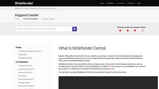 What is Bitdefender Central
