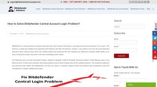 Call 1-877-240-5577 How to Solve Bitdefender Central Login Problem