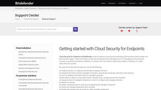 Getting started with Cloud Security for Endpoints - Bitdefender
