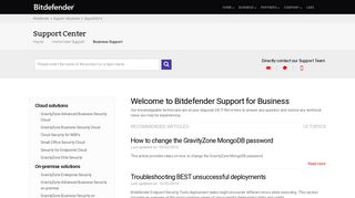 Business Support - Bitdefender