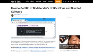 How to Get Rid of Bitdefender's Notifications and Bundled Software