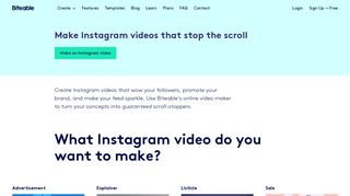 Instagram Video Maker | Make Engaging Videos For ... - Biteable