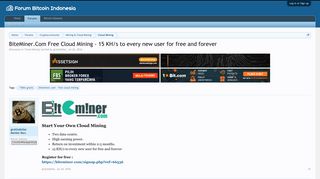 BiteMiner.Com Free Cloud Mining - 15 KH/s to every new user for ...