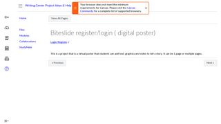 Biteslide register/login ( digital poster): Writing Center Project Ideas ...