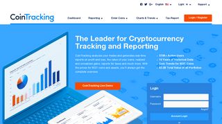 CoinTracking · Bitcoin & Digital Currency Portfolio/Tax Reporting