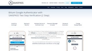 Bitium Google Authenticator & Two Step Verification 2 - Saaspass