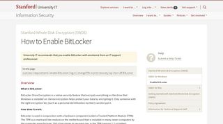 How to Enable BitLocker | University IT