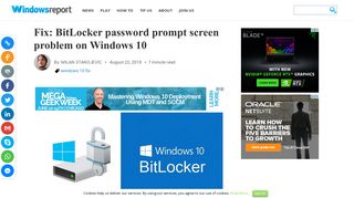 Fix: BitLocker password prompt screen problem on Windows 10
