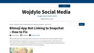 Bitmoji App Not Linking to Snapchat - How to Fix - Wojdylo Social Media