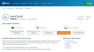 Install ownCloud, Download ownCloud - Bitnami