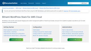 Bitnami WordPress Stack for AWS Cloud