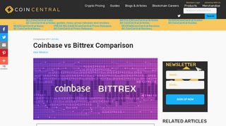 Coinbase vs Bittrex Comparison | CoinCentral